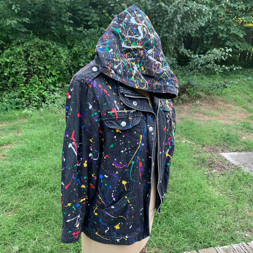 Hand Splatter-Painted Jacket! - Picture 9 of 16
